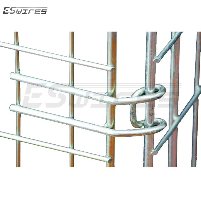 stackable mesh pallet cages hook